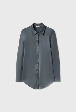 Bias Cut Shirt Slate