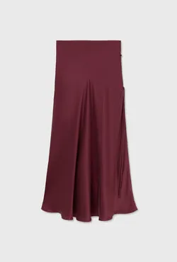 Long Bias Cut Skirt Deadleaf