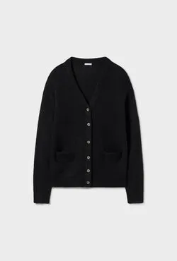 Alpaca Slouch Cardigan Black