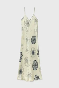 90S Slip Dress Fibonacci Off-White