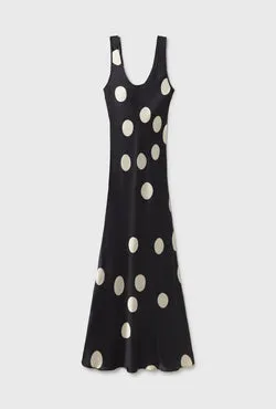 Scoop Neck Dress Large Polka Dot