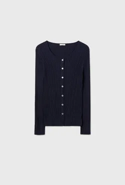 Ribbed Kia Cardigan Midnight