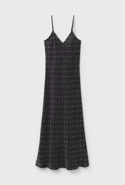 90s Slip Dress Small Polka Dot