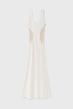 Doilies Scoop Neck Dress Off-White