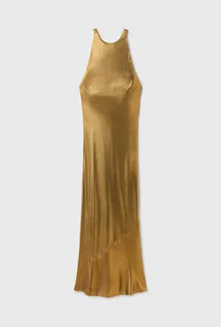 High Low Dress Gold