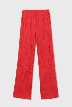 Clip Silk Bias Cut Pants Geranium