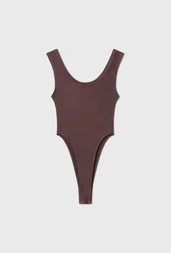 Jersey Modal Cutaway Bodysuit Cacao