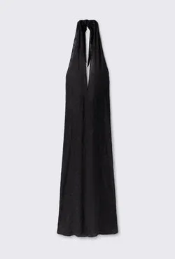 Clip Silk Wrap Skirt Tulipa Black