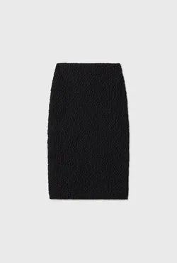 Popcorn Midi Skirt Black