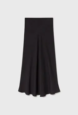 Long Bias Cut Skirt Coral Jacquard