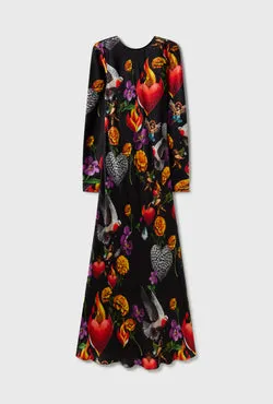 Full Sleeve Bias Dress Dearly Beloved Black