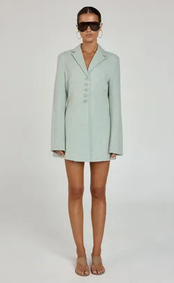 Midweek Blazer Mini Dress (Blue Texture)