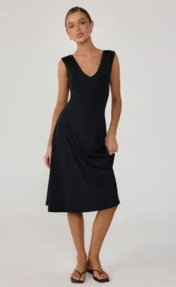 Milene Midi Dress (Black)