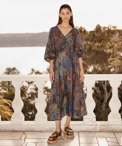 Madeline Linen Midi Dress_Print