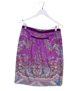 Size 42 (L-XL) | Etro Paisley Wool Mini Skirt
