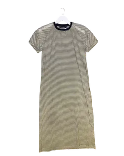 Size S | Alpha60 Striped Sheer Midi Dress