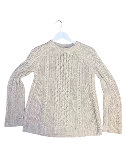 Size P (S) | Theory Grey Wool Cable Knit Jumper