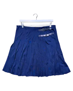 Size L | Ralph Lauren Navy Pleated Mini Skirt