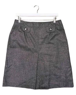 Size 14 | Anna Thomas Grey Wool Midi Skirt