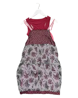 Size 38 (M) | Cop Copine Burgundy Layered Bubble Dress