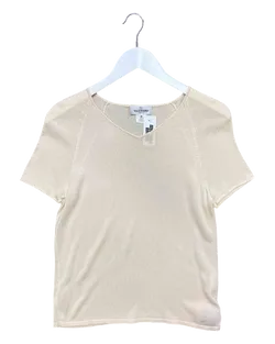 Size M | Valentino Miss V Cream Silk Knitted Top