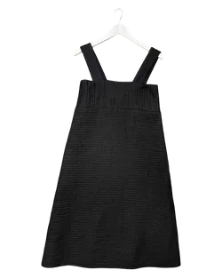 Size XL | Alpha60 Black Quilted Pinafore Shift Dress