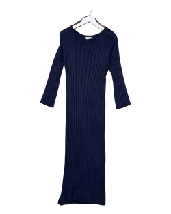 Size M | Kowtow Navy Grace Knit Maxi Dress