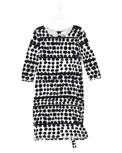 Size S | Marimekko Black/White Cotton Stretch Midi Dress