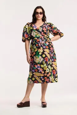 Fruit Of The Land Wrap Dress
