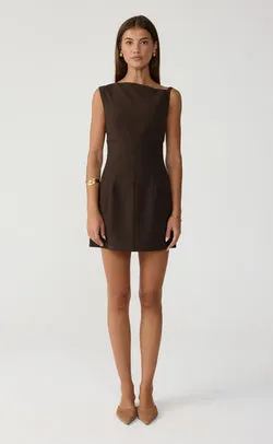 Noa Mini Dress (Chocolate)