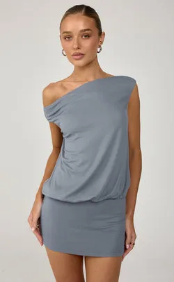 Novelle Mini Dress (Storm Blue)