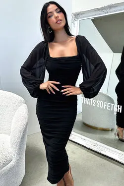 Octavia Maxi Dress - Black