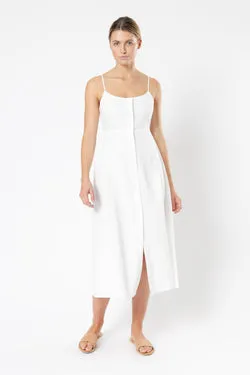 DREW LINEN MIDI DRESS
