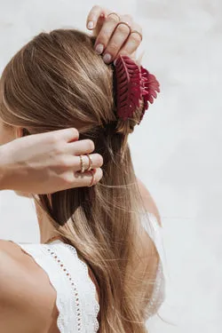 Palm Hair Clip - Red