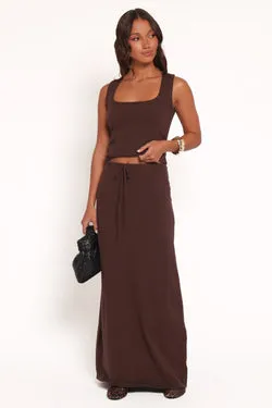 Beatrice Knitted Skirt - Chocolate