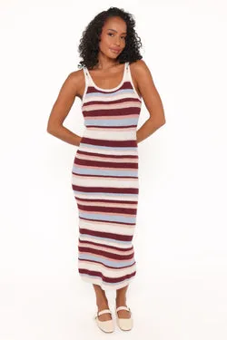 Barnes Midi Dress - Multi Stripe