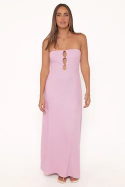 Bolton Strapless Maxi Dress - Lavender