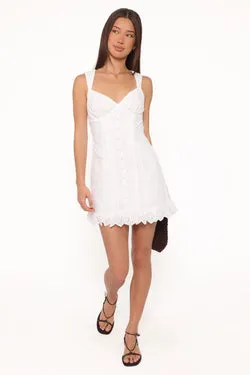 Cherish Eyelet Mini Dress - White