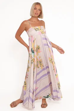 Elanor Maxi Dress - Lavender Print