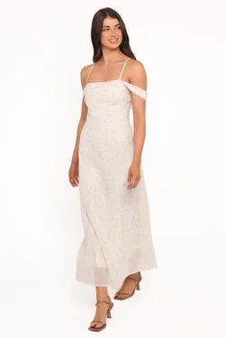 Elwood Midi Dress - Yellow Ditsy Floral