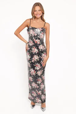 Everlee Maxi Dress - Floral Sequin