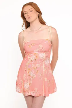 Josiana Mini Dress - Pink Floral