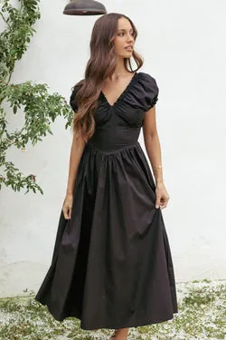 Larson Midi Dress - Black