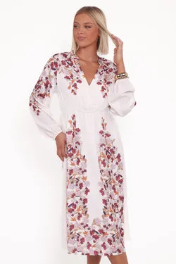 Narissa Long Sleeve Midi Dress - Floral
