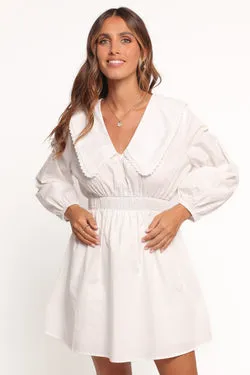 Nerida Long Sleeve Mini Dress - White