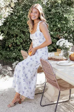 Sakara Maxi Dress - Blue Floral