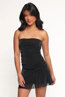 Seville Strapless Mini Dress - Black