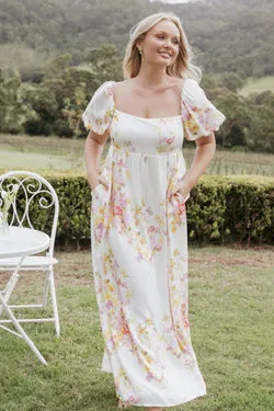 Sonnet Maxi Dress - Pink Floral