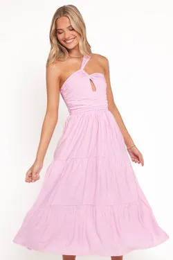 Vinny One Shoulder Maxi Dress - Pink