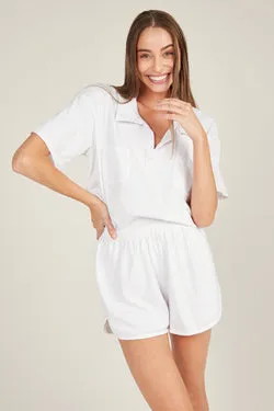 POLO SHORT - BLANC